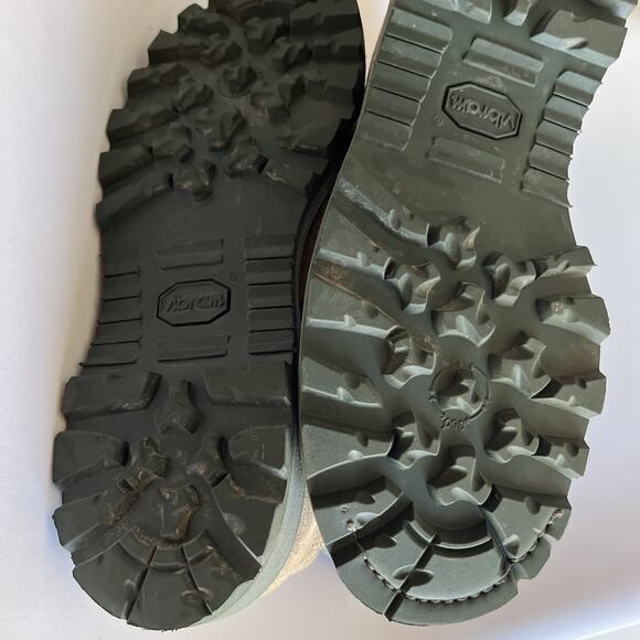 Combat Boots Mondo Mens 7.5 R UFCW Green Suede Steel Toe Vibram Sole Women 9.5 - Picture 15 of 16